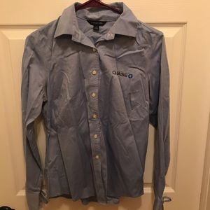 Chase Bank apparel button down shirt